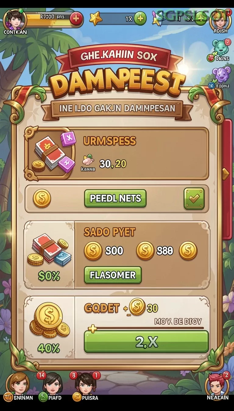 Cuplikan layar DUIT188 — menu navigasi